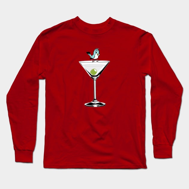 Cocktail Series- Martini bird Long Sleeve T-Shirt by Show OFF Your T-shirts!™